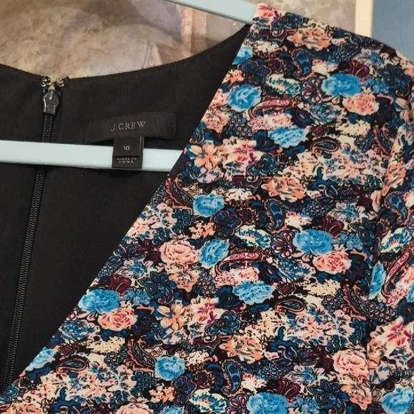 J. Crew Multicolor Floral Long Sleeve Dress - Picture 7 of 14